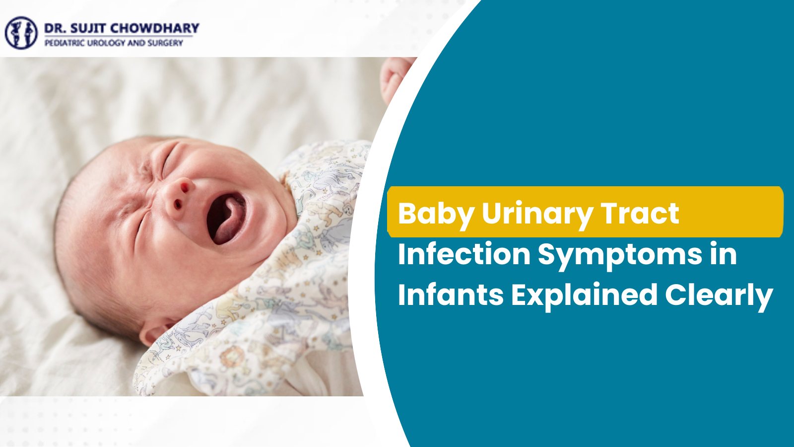 Baby urinary tract infection symptoms in a crying infant